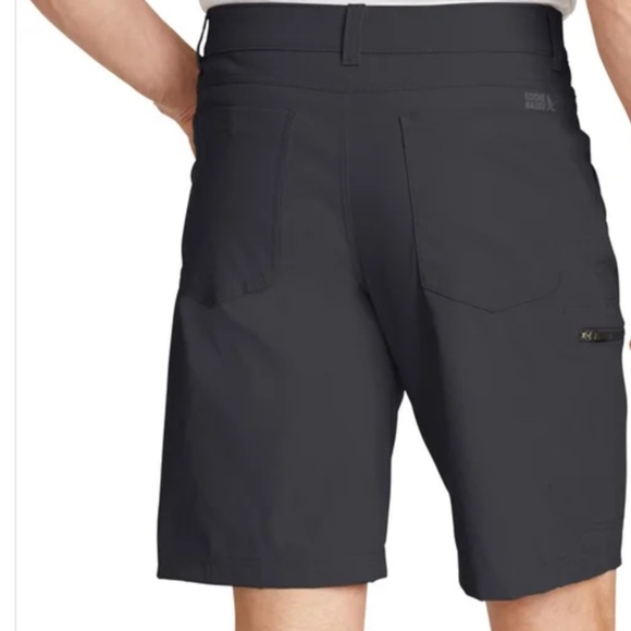 New Mens Eddie Bauer charcoal Rainier 10’ tech short lightweight water repellent - Picture 5 of 7